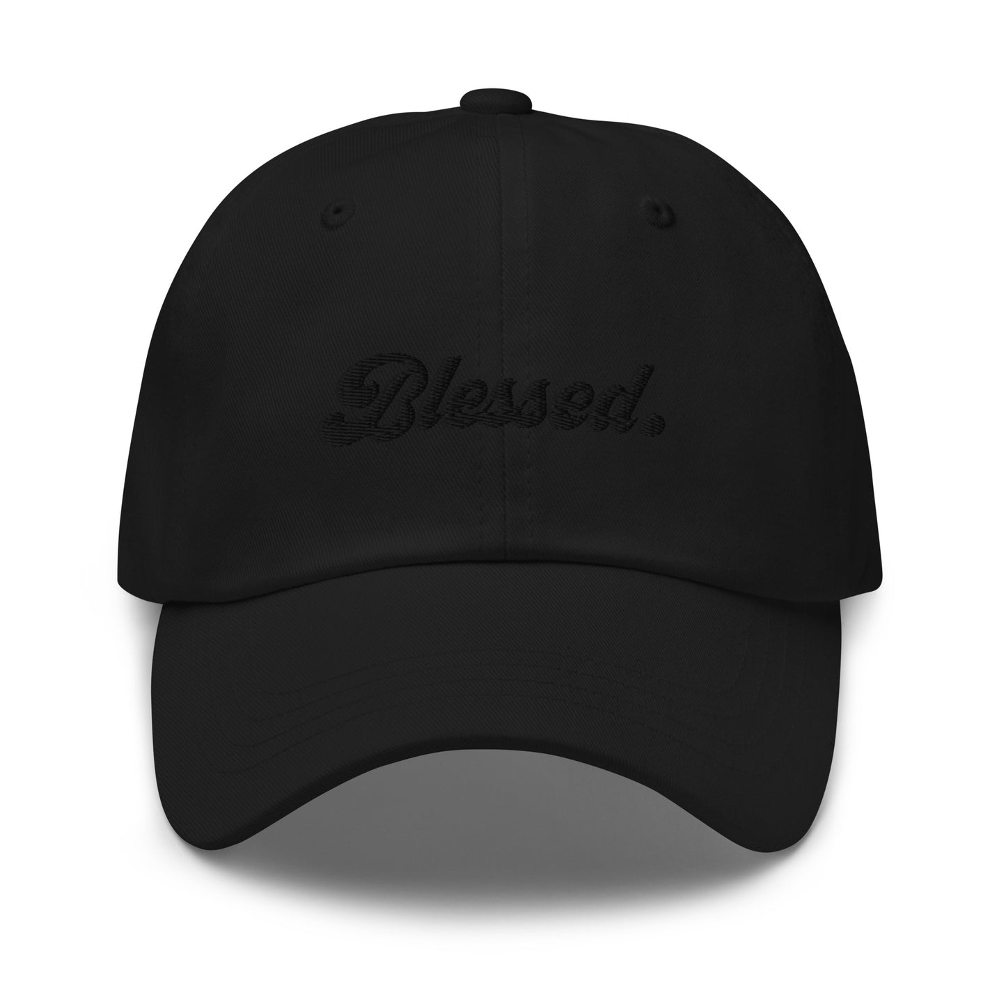 Blessed. - Black Embroidered Dad Hat