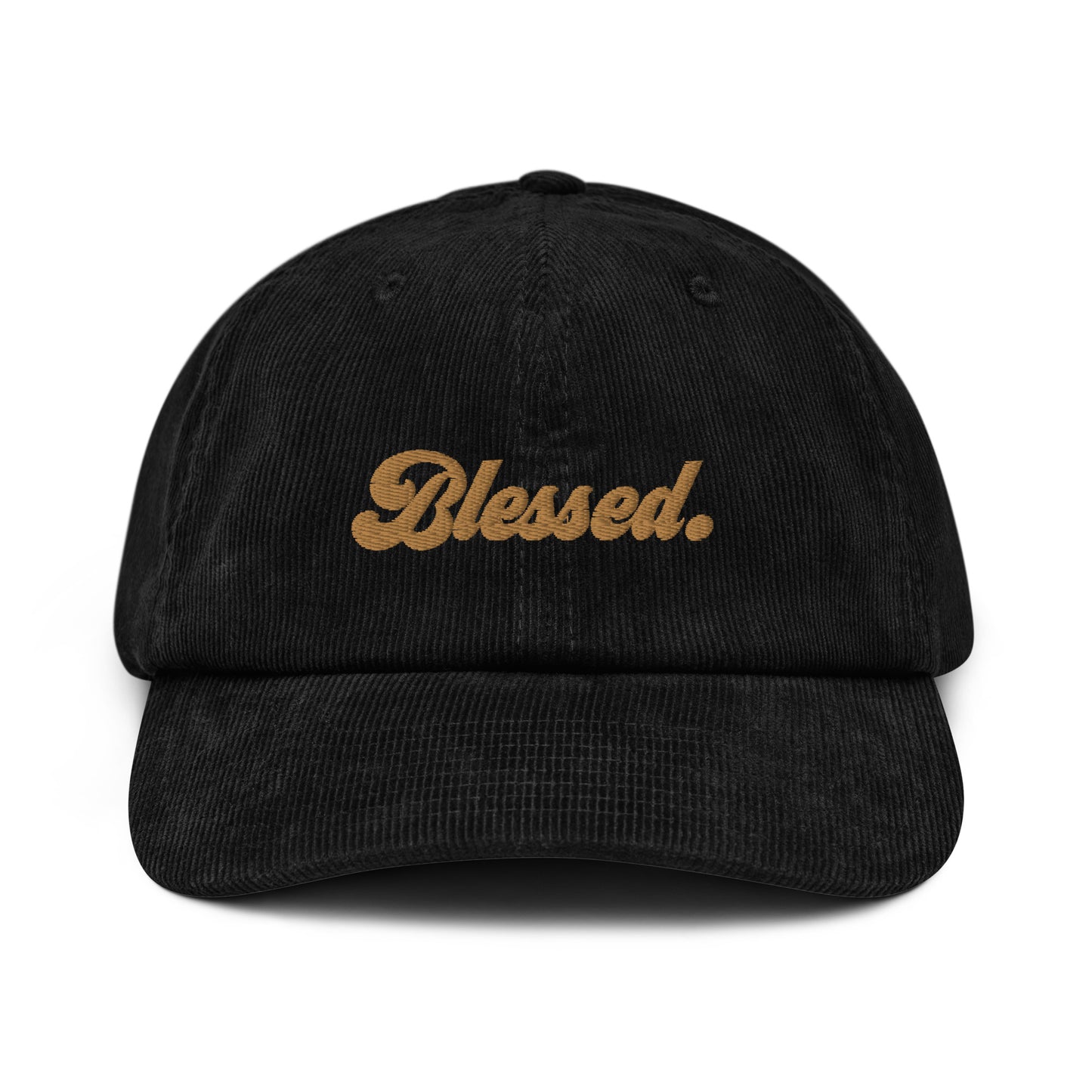 Blessed. - Gold Embroidered Corduroy Hat