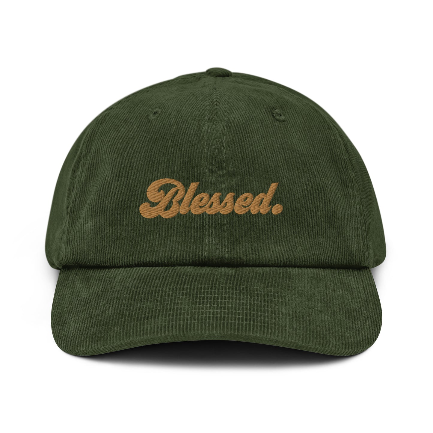 Blessed. - Gold Embroidered Corduroy Hat