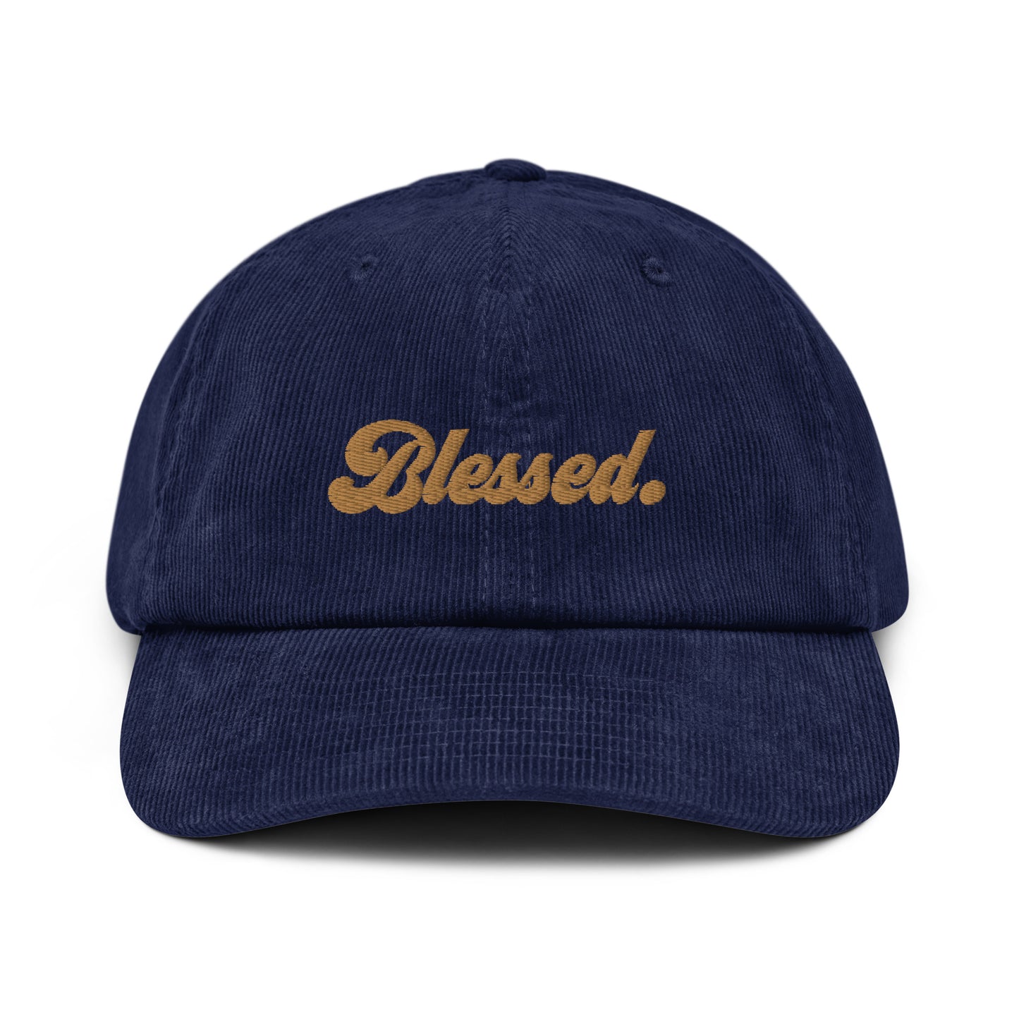 Blessed. - Gold Embroidered Corduroy Hat