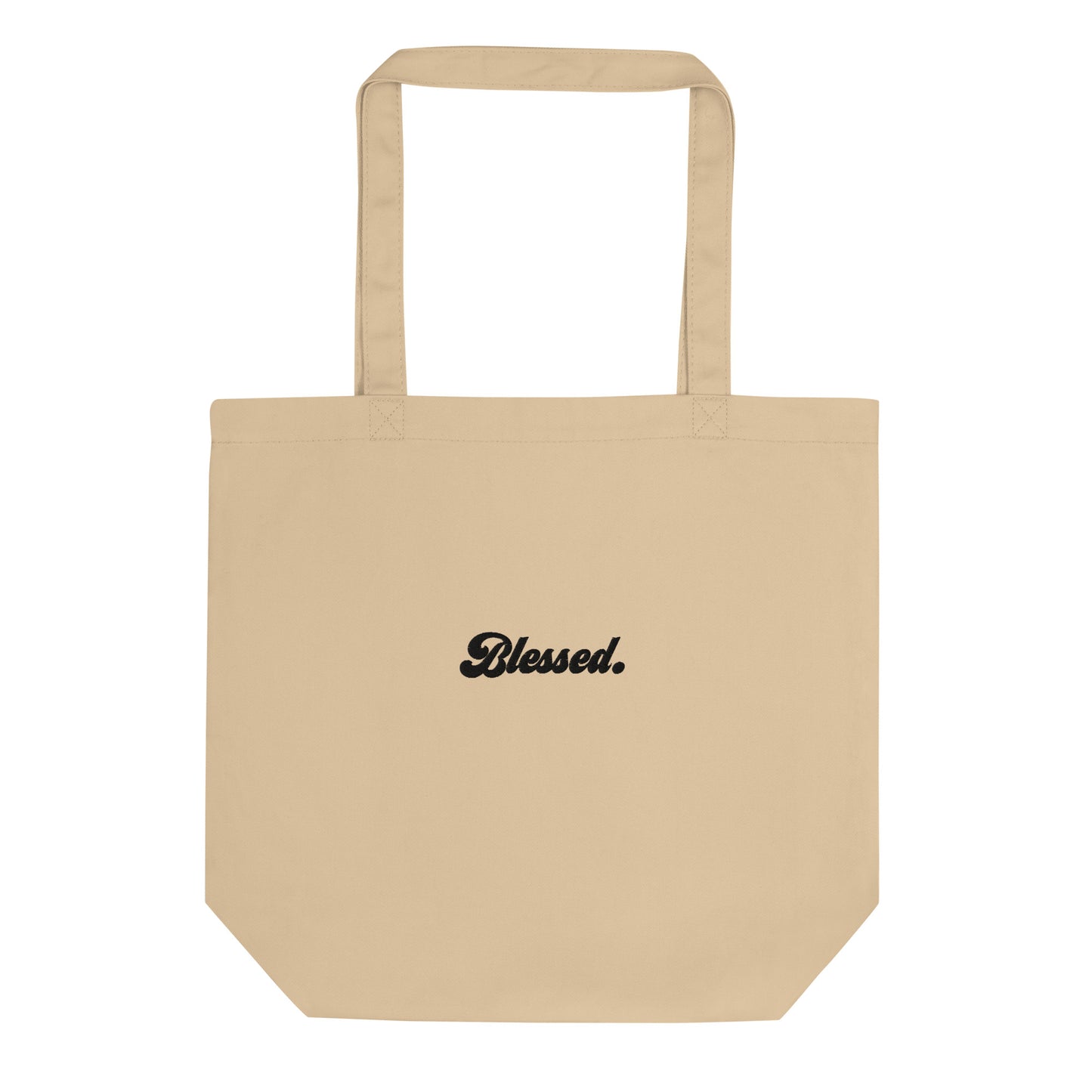 Blessed. - Black Embroidered Tote